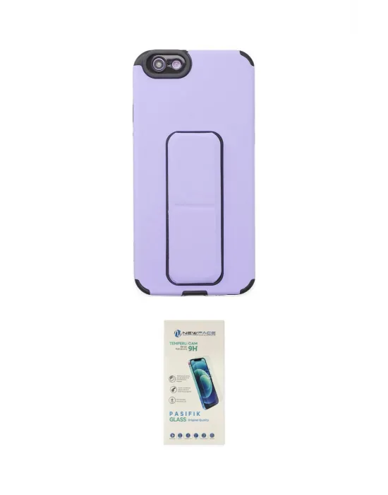 ieg™ iPhone 6 Kılıf Çekirdek Yansıma - Şeffaf Pasifik Cam Ekran Koruyucu