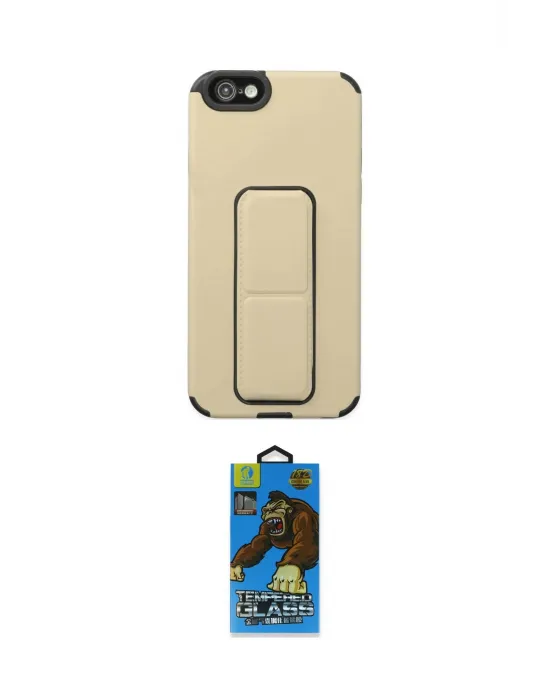 ieg™ iPhone 6 Kılıf Çekirdek Yansıma - Siyah 18D Cam Ekran Koruyucu