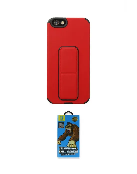 ieg™ iPhone 6 Kılıf Çekirdek Yansıma - Siyah 18D Cam Ekran Koruyucu