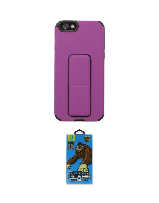 ieg™ iPhone 6 Kılıf Çekirdek Yansıma - Siyah 18D Cam Ekran Koruyucu