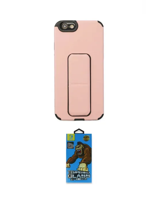 ieg™ iPhone 6 Kılıf Çekirdek Yansıma - Siyah 18D Cam Ekran Koruyucu