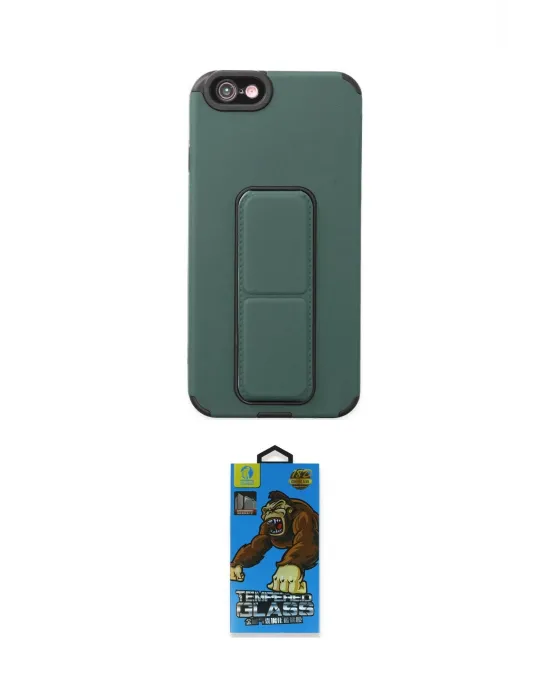 ieg™ iPhone 6 Kılıf Çekirdek Yansıma - Siyah 18D Cam Ekran Koruyucu