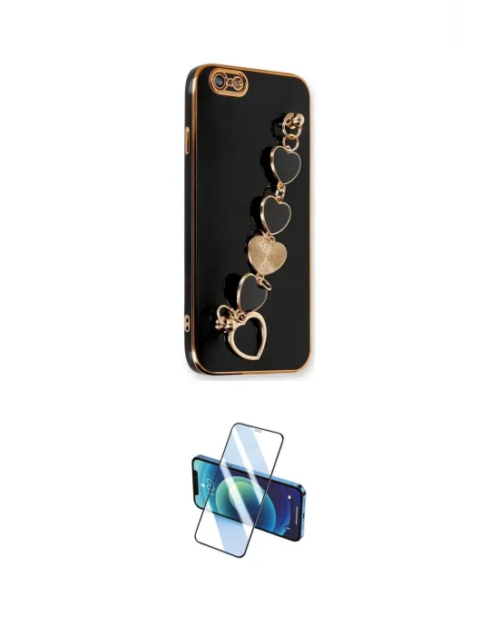 ieg™ iPhone 6 Kılıf Nova Işık Prime - Siyah 3D Antistatik Cam Ekran Koruyucu