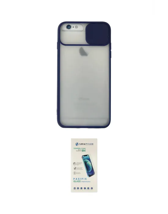 ieg™ iPhone 6 Kılıf Vadi Çizgi - Şeffaf Pasifik Cam Ekran Koruyucu
