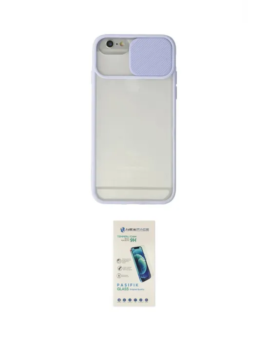 ieg™ iPhone 6 Kılıf Vadi Çizgi - Şeffaf Pasifik Cam Ekran Koruyucu