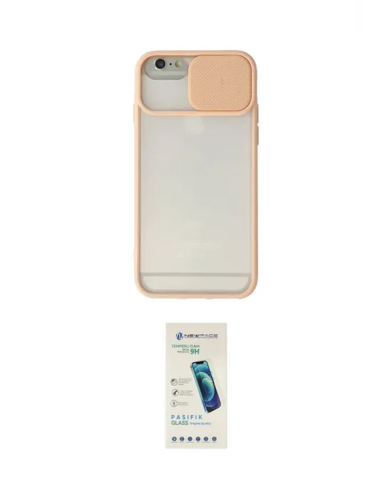 ieg™ iPhone 6 Kılıf Vadi Çizgi - Şeffaf Pasifik Cam Ekran Koruyucu