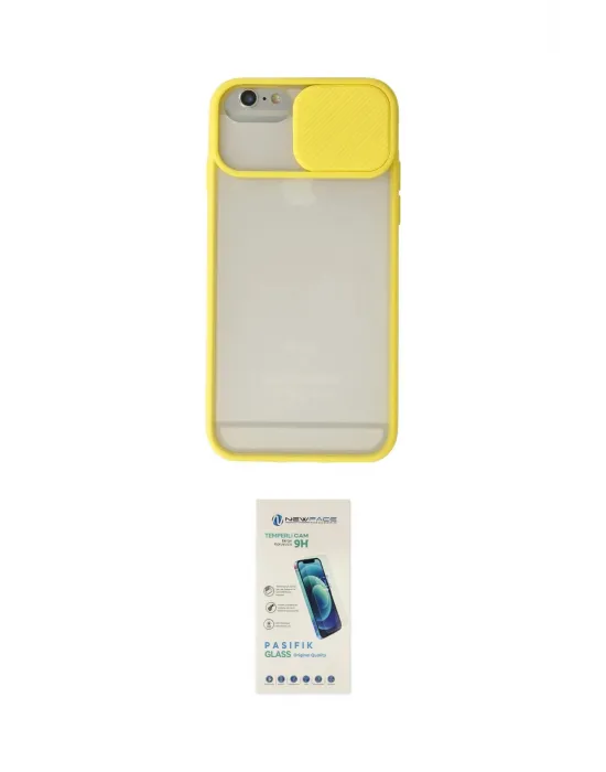 ieg™ iPhone 6 Kılıf Vadi Çizgi - Şeffaf Pasifik Cam Ekran Koruyucu