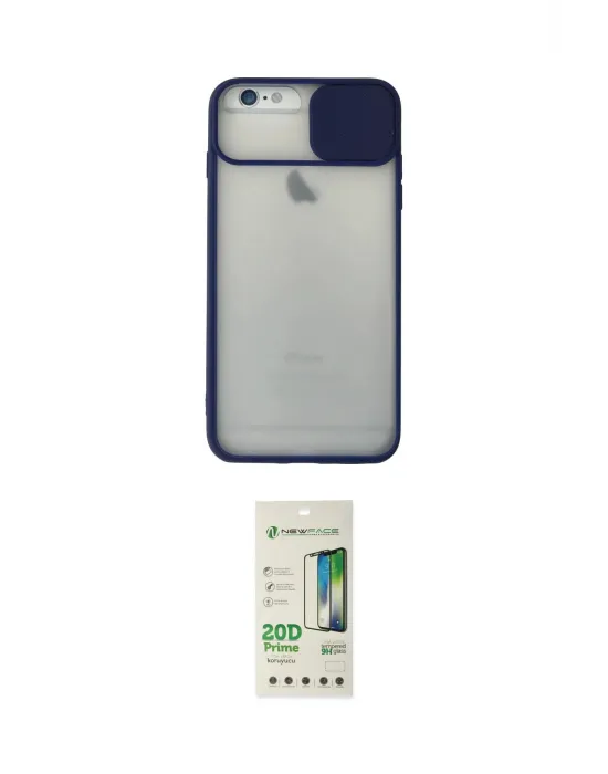 ieg™ iPhone 6 Kılıf Vadi Çizgi - Siyah 20D Premium Cam Ekran Koruyucu