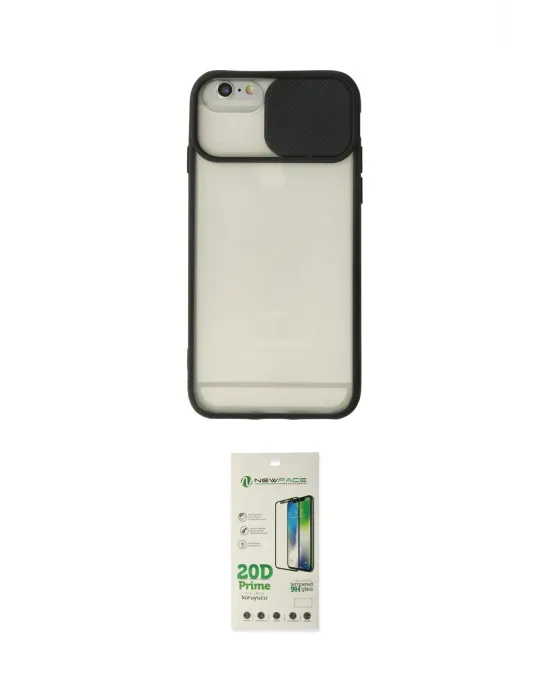 ieg™ iPhone 6 Kılıf Vadi Çizgi - Siyah 20D Premium Cam Ekran Koruyucu