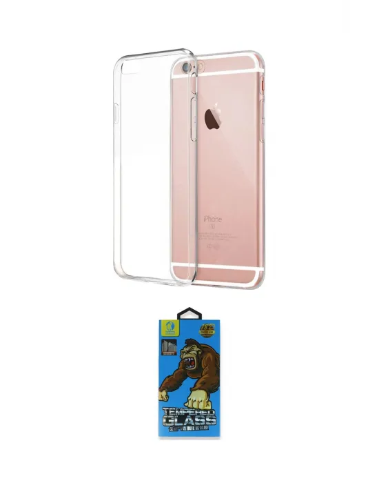 ieg™ iPhone 6 Kılıf Zirve Doku - Siyah 18D Cam Ekran Koruyucu