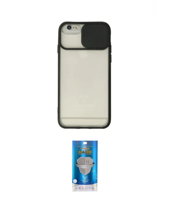 ieg™ iPhone 6 Plus Kılıf Vadi Çizgi - Şeffaf Royal Nano Ekran Koruyucu