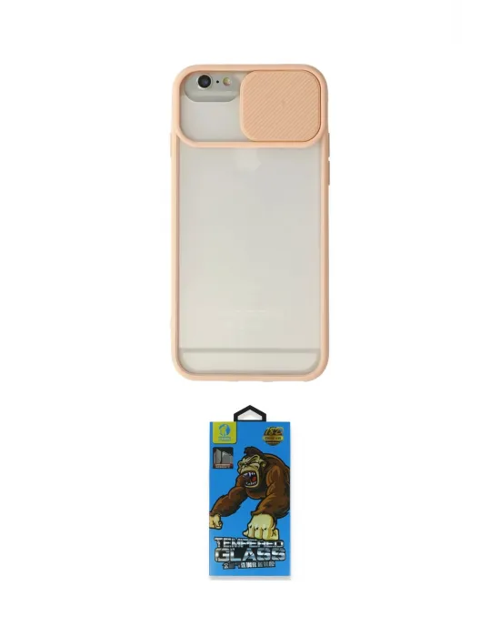 ieg™ iPhone 6 Plus Kılıf Vadi Çizgi - Siyah 18D Cam Ekran Koruyucu