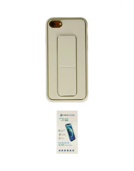 ieg™ iPhone 7 Kılıf Akış Doku - Şeffaf Pasifik Cam Ekran Koruyucu