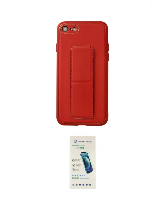 ieg™ iPhone 7 Kılıf Akış Doku - Şeffaf Pasifik Cam Ekran Koruyucu