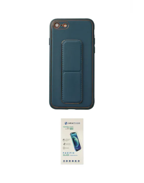 ieg™ iPhone 7 Kılıf Akış Doku - Şeffaf Pasifik Cam Ekran Koruyucu