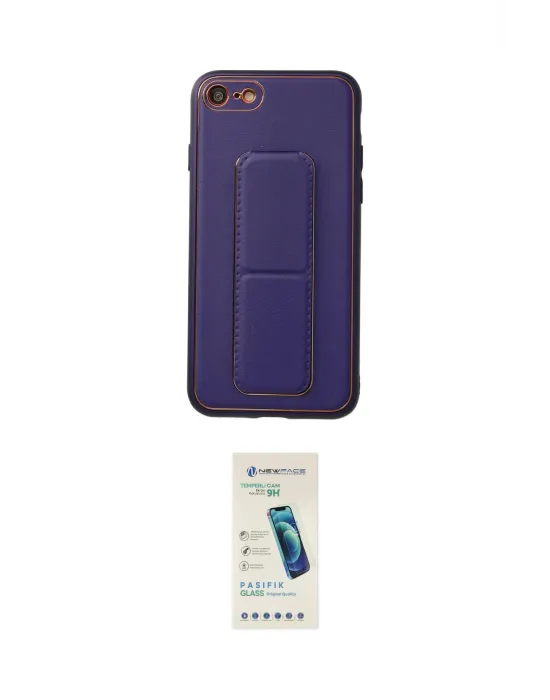 ieg™ iPhone 7 Kılıf Akış Doku - Şeffaf Pasifik Cam Ekran Koruyucu