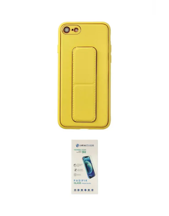 ieg™ iPhone 7 Kılıf Akış Doku - Şeffaf Pasifik Cam Ekran Koruyucu