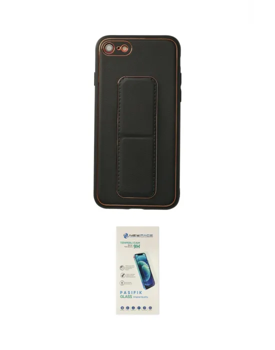 ieg™ iPhone 7 Kılıf Akış Doku - Şeffaf Pasifik Cam Ekran Koruyucu