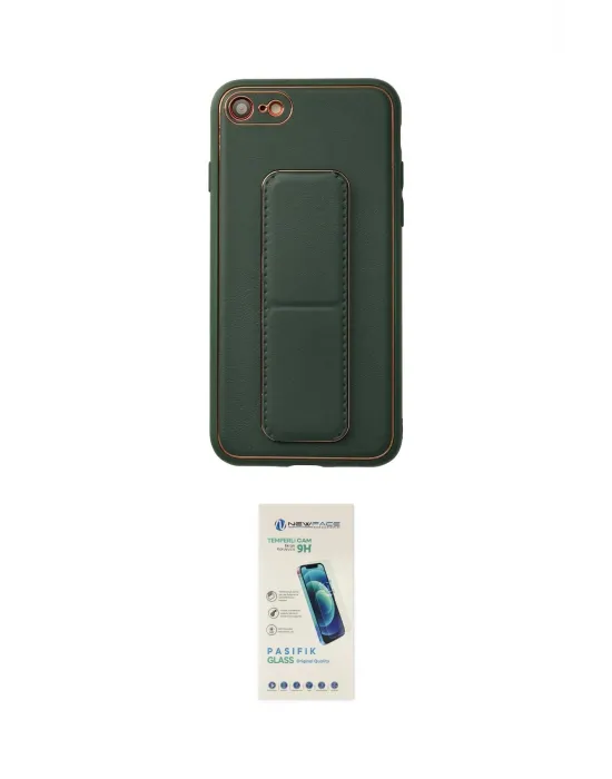 ieg™ iPhone 7 Kılıf Akış Doku - Şeffaf Pasifik Cam Ekran Koruyucu