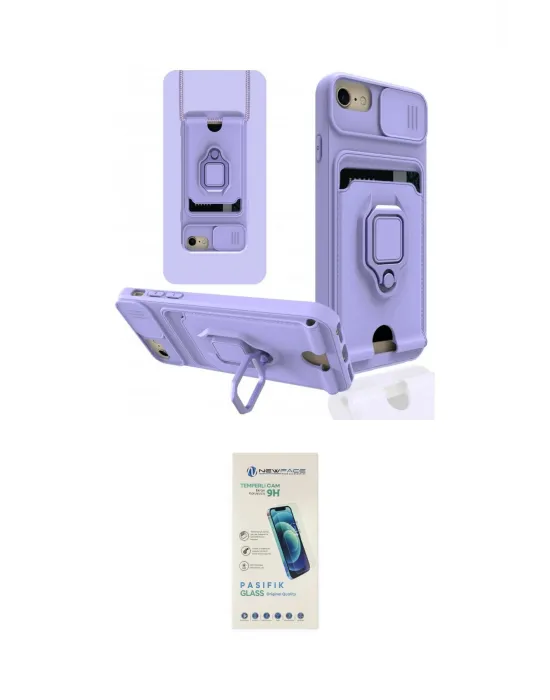 ieg™ iPhone 7 Kılıf Vadi Form Prime - Şeffaf Pasifik Cam Ekran Koruyucu