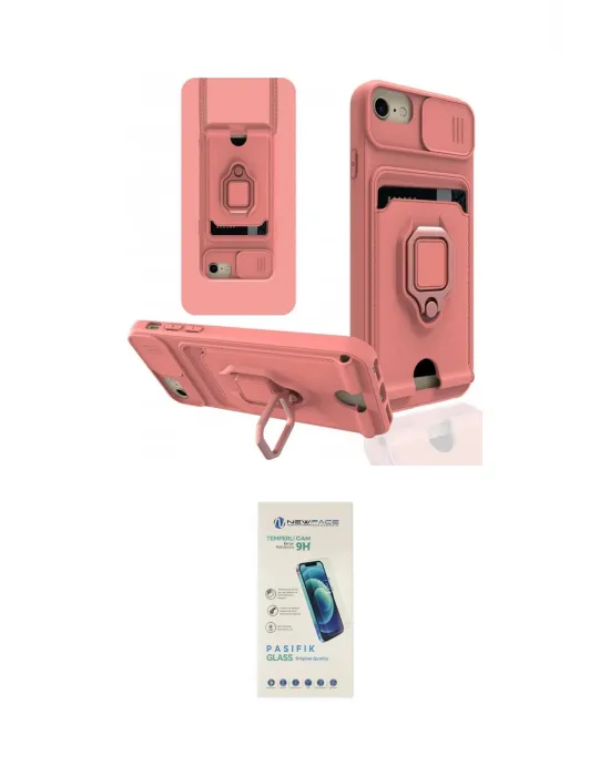 ieg™ iPhone 7 Kılıf Vadi Form Prime - Şeffaf Pasifik Cam Ekran Koruyucu