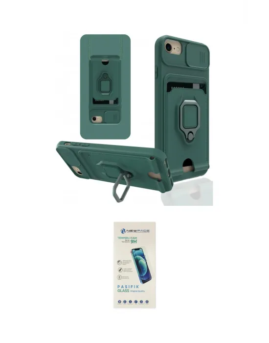 ieg™ iPhone 7 Kılıf Vadi Form Prime - Şeffaf Pasifik Cam Ekran Koruyucu