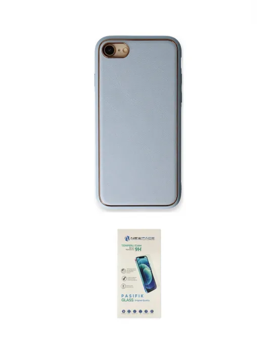 ieg™ iPhone 7 Kılıf Yadigar Klasik - Şeffaf Pasifik Cam Ekran Koruyucu
