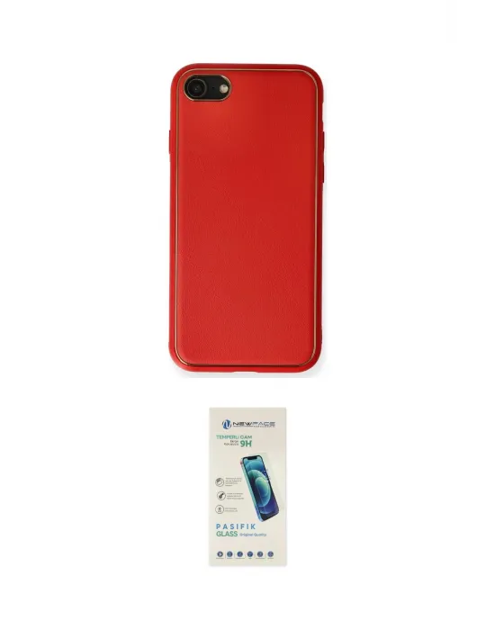 ieg™ iPhone 7 Kılıf Yadigar Klasik - Şeffaf Pasifik Cam Ekran Koruyucu