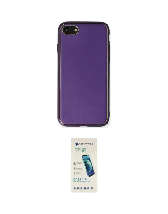 ieg™ iPhone 7 Kılıf Yadigar Klasik - Şeffaf Pasifik Cam Ekran Koruyucu