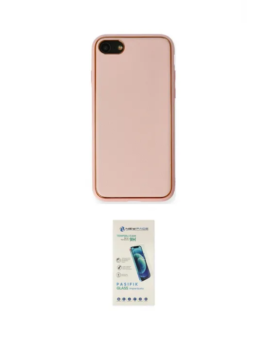 ieg™ iPhone 7 Kılıf Yadigar Klasik - Şeffaf Pasifik Cam Ekran Koruyucu