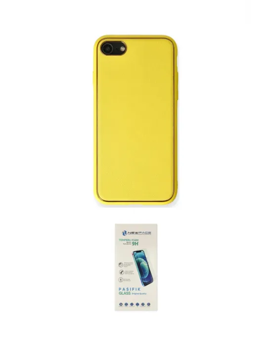 ieg™ iPhone 7 Kılıf Yadigar Klasik - Şeffaf Pasifik Cam Ekran Koruyucu