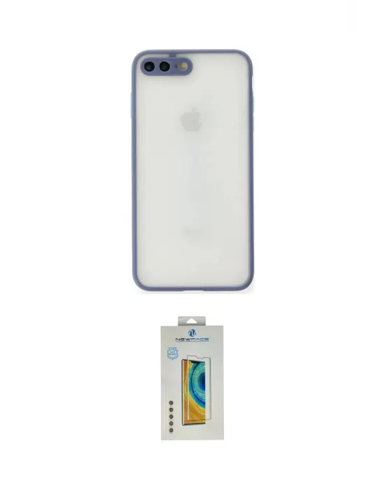 ieg™ iPhone 7 Plus Kılıf Ahenk Çizgi Serisi - Beyaz Polymer Nano Ekran Koruyucu