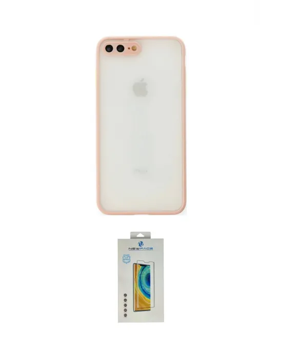 ieg™ iPhone 7 Plus Kılıf Ahenk Çizgi Serisi - Beyaz Polymer Nano Ekran Koruyucu