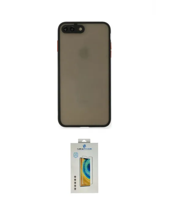 ieg™ iPhone 7 Plus Kılıf Ahenk Çizgi Serisi - Beyaz Polymer Nano Ekran Koruyucu