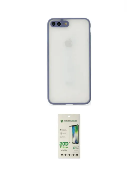 ieg™ iPhone 7 Plus Kılıf Ahenk Çizgi Serisi - Siyah 20D Premium Cam Ekran Koruyucu