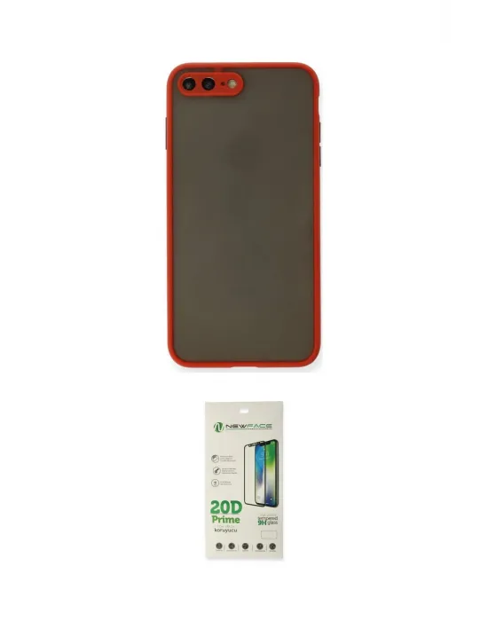 ieg™ iPhone 7 Plus Kılıf Ahenk Çizgi Serisi - Siyah 20D Premium Cam Ekran Koruyucu