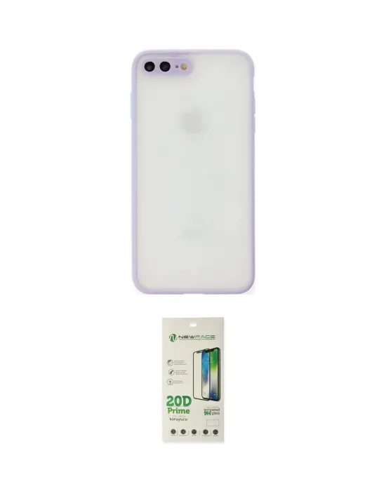 ieg™ iPhone 7 Plus Kılıf Ahenk Çizgi Serisi - Siyah 20D Premium Cam Ekran Koruyucu
