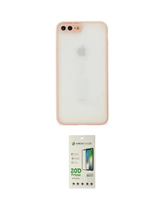 ieg™ iPhone 7 Plus Kılıf Ahenk Çizgi Serisi - Siyah 20D Premium Cam Ekran Koruyucu