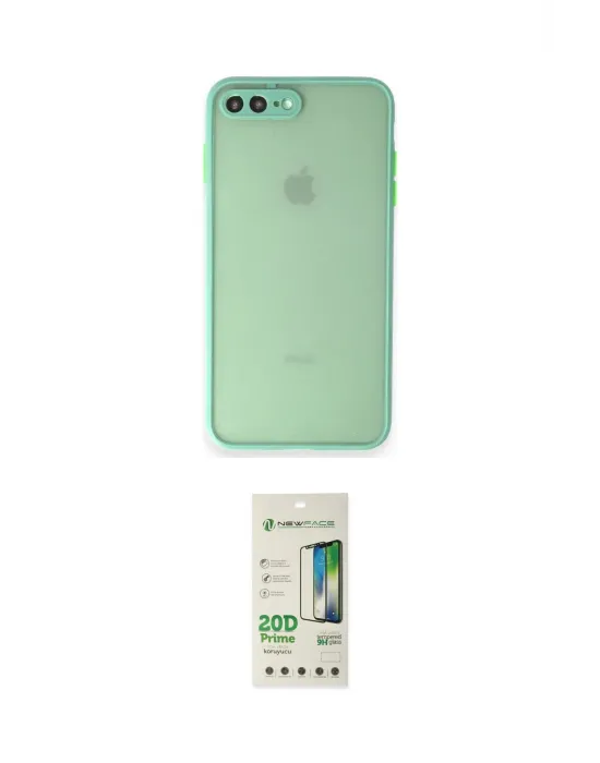 ieg™ iPhone 7 Plus Kılıf Ahenk Çizgi Serisi - Siyah 20D Premium Cam Ekran Koruyucu