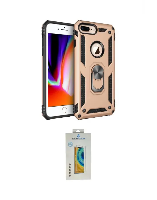 ieg™ iPhone 7 Plus Kılıf Ahenk Klasik Koleksiyonu - Siyah Polymer Nano Ekran Koruyucu
