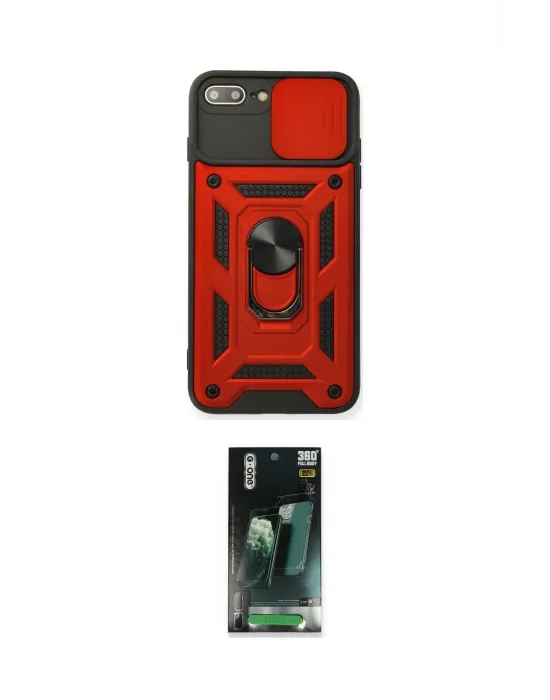 ieg™ iPhone 7 Plus Kılıf Ahenk Klasik - Şeffaf 360 Full Body Arka Koruyucu