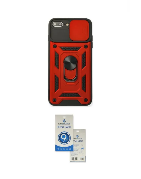 ieg™ iPhone 7 Plus Kılıf Ahenk Klasik - Şeffaf Royal Nano Ekran Koruyucu