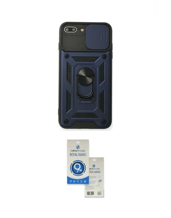 ieg™ iPhone 7 Plus Kılıf Ahenk Klasik - Şeffaf Royal Nano Ekran Koruyucu