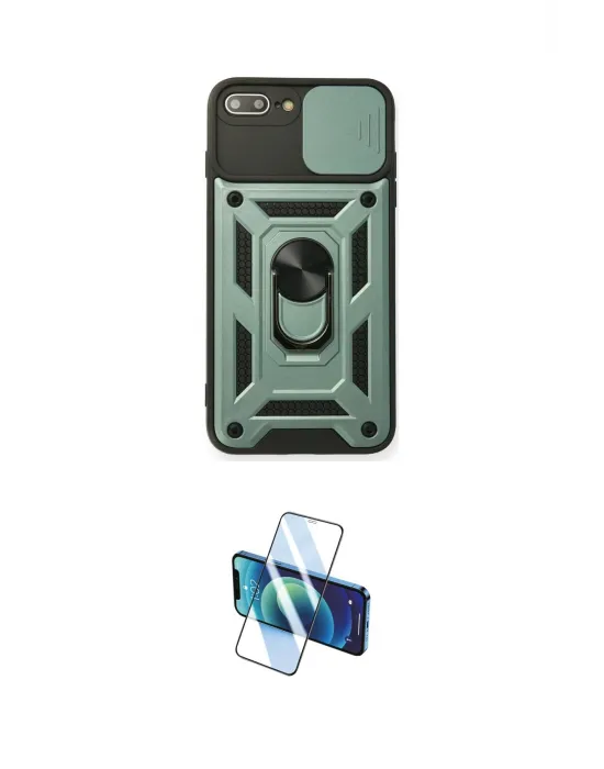 ieg™ iPhone 7 Plus Kılıf Ahenk Klasik - Siyah 3D Antistatik Seramik Nano Ekran Koruyucu