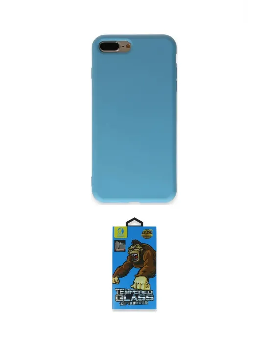ieg™ iPhone 7 Plus Kılıf Ahenk Serisi - Beyaz 18D Cam Ekran Koruyucu