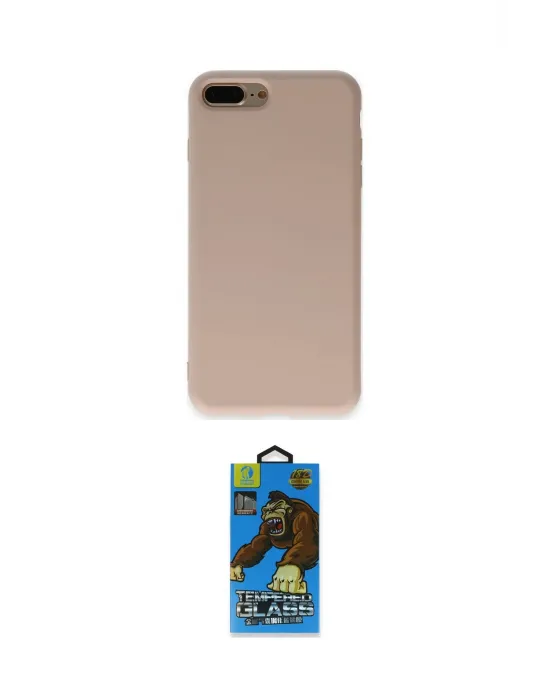 ieg™ iPhone 7 Plus Kılıf Ahenk Serisi - Beyaz 18D Cam Ekran Koruyucu