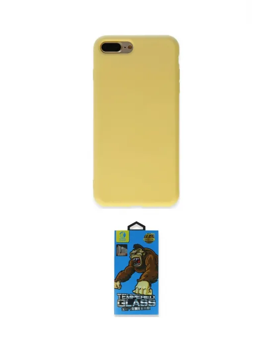 ieg™ iPhone 7 Plus Kılıf Ahenk Serisi - Beyaz 18D Cam Ekran Koruyucu
