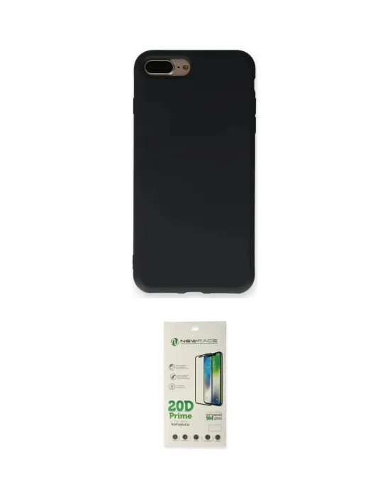 ieg™ iPhone 7 Plus Kılıf Ahenk Serisi - Siyah 20D Premium Cam Ekran Koruyucu
