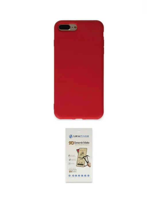 ieg™ iPhone 7 Plus Kılıf Ahenk Serisi - Siyah Mat Seramik Nano Ekran Koruyucu