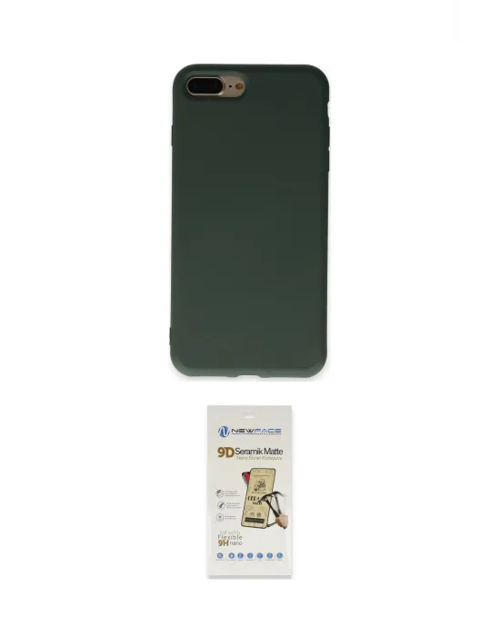 ieg™ iPhone 7 Plus Kılıf Ahenk Serisi - Siyah Mat Seramik Nano Ekran Koruyucu